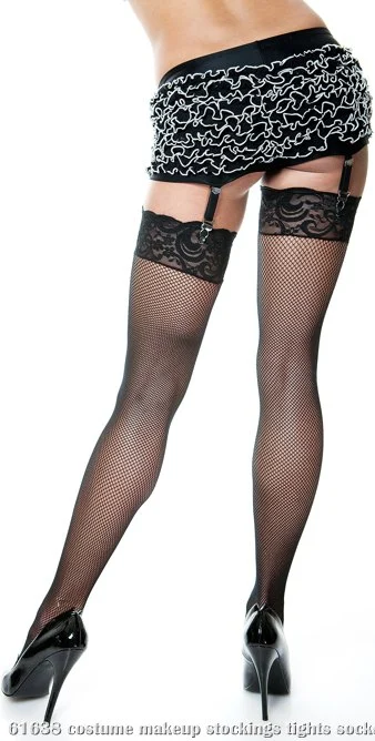 Black Hotpants With Fishnets