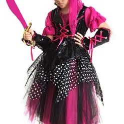 Girls Pink Caribbean Pirate Costume